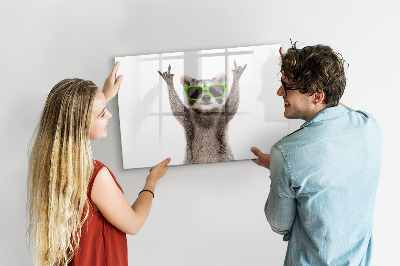 Magnetická psací tabule Šťastný mýval s obrázky