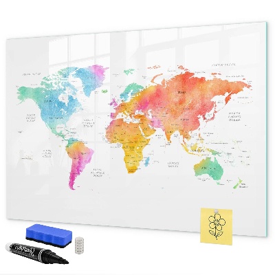 Magnetická psací tabule Mapa vzpomínek s osobními fotografiemi