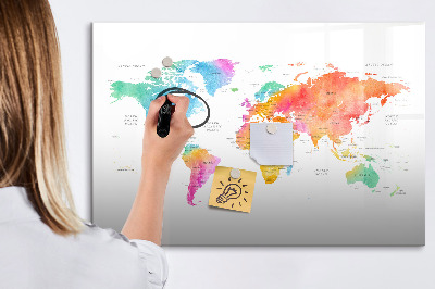 Magnetická psací tabule Mapa vzpomínek s osobními fotografiemi