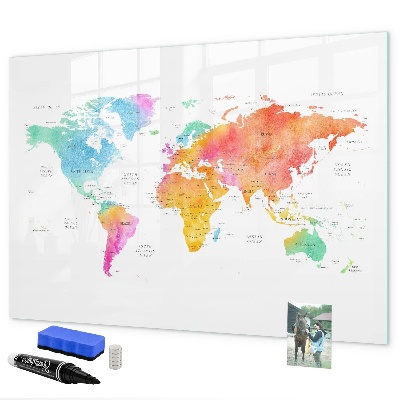 Magnetická psací tabule Mapa vzpomínek s osobními fotografiemi