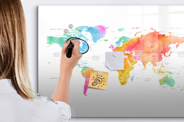 Magnetická psací tabule Mapa vzpomínek s osobními fotografiemi