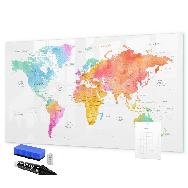Magnetická psací tabule Mapa vzpomínek s osobními fotografiemi
