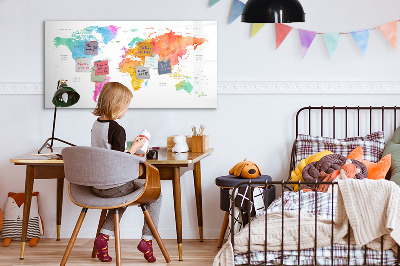 Magnetická psací tabule Mapa vzpomínek s osobními fotografiemi