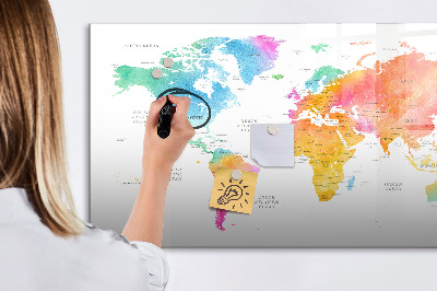 Magnetická psací tabule Mapa vzpomínek s osobními fotografiemi