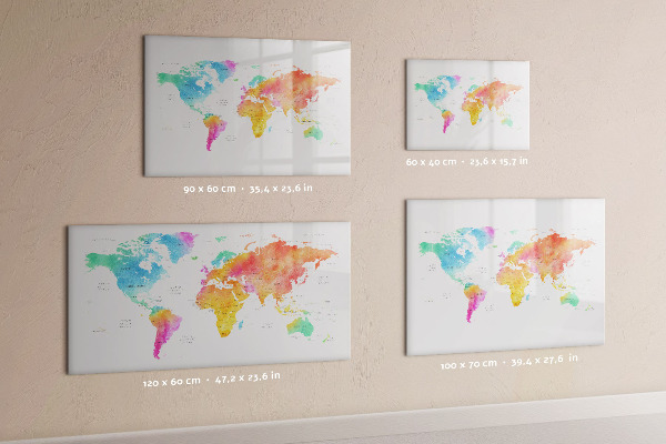 Magnetická psací tabule Mapa vzpomínek s osobními fotografiemi