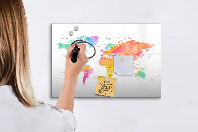 Magnetická psací tabule Mapa vzpomínek s osobními fotografiemi