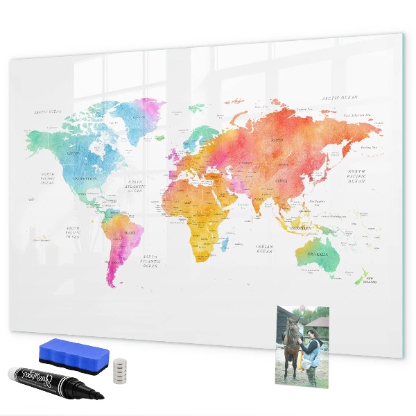 Magnetická psací tabule Mapa vzpomínek s osobními fotografiemi