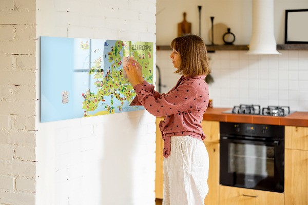 Magnetická psací tabule Interaktivní mapa Evropy pro označení vašich cest