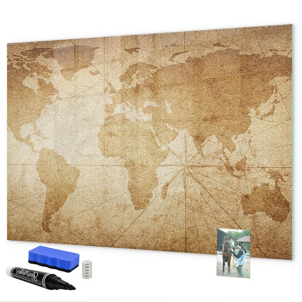 Popisovatelná magnetická tabule Mapa vzpomínek s dalším příslušenstvím