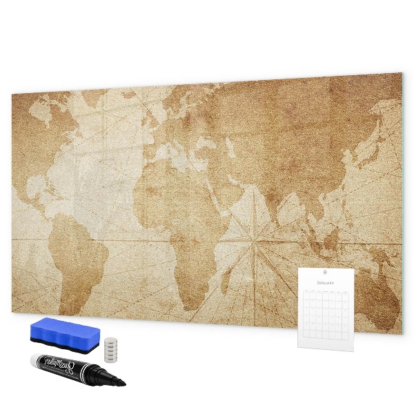 Popisovatelná magnetická tabule Mapa vzpomínek s dalším příslušenstvím