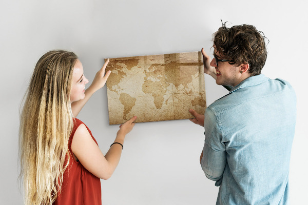 Popisovatelná magnetická tabule Mapa vzpomínek s dalším příslušenstvím