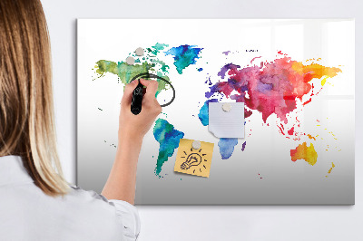 Popisovatelná magnetická tabule Barevná mapa pro vzpomínky a poznámky