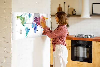 Popisovatelná magnetická tabule Barevná mapa pro vzpomínky a poznámky