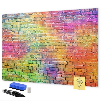 Magnetická psací tabule Barevná stěna s prostorem pro fotografie