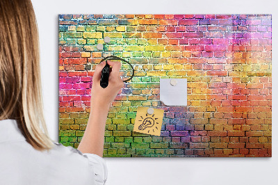 Magnetická psací tabule Barevná stěna s prostorem pro fotografie