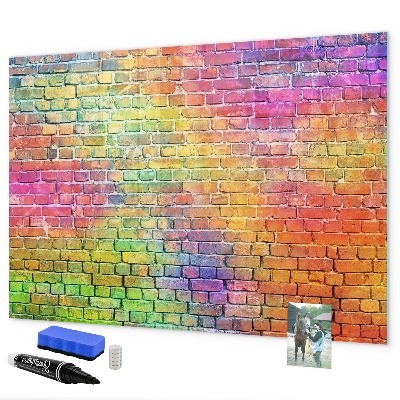 Magnetická psací tabule Barevná stěna s prostorem pro fotografie
