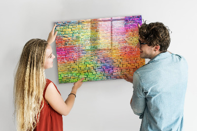 Magnetická psací tabule Barevná stěna s prostorem pro fotografie