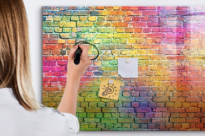 Magnetická psací tabule Barevná stěna s prostorem pro fotografie