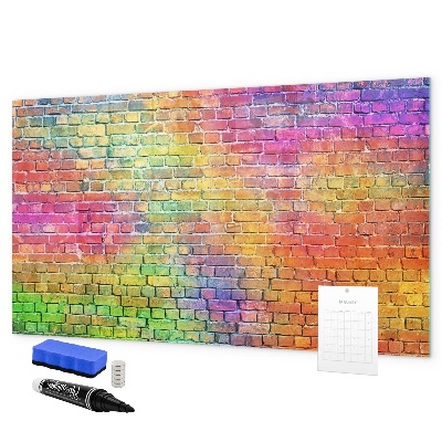 Magnetická psací tabule Barevná stěna s prostorem pro fotografie