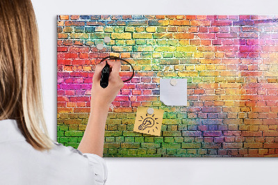 Magnetická psací tabule Barevná stěna s prostorem pro fotografie