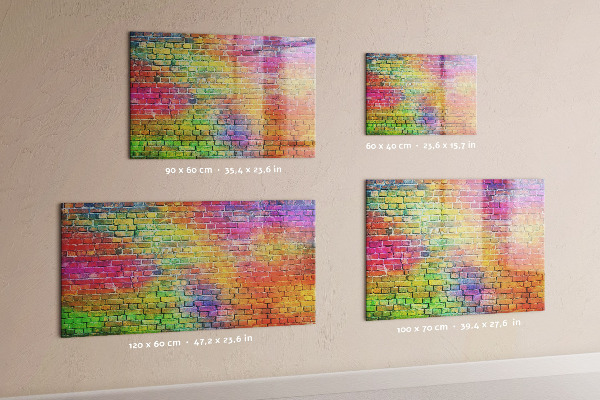 Magnetická psací tabule Barevná stěna s prostorem pro fotografie