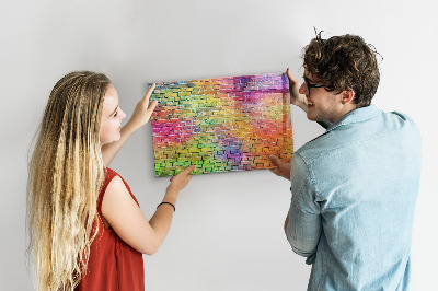 Magnetická psací tabule Barevná stěna s prostorem pro fotografie