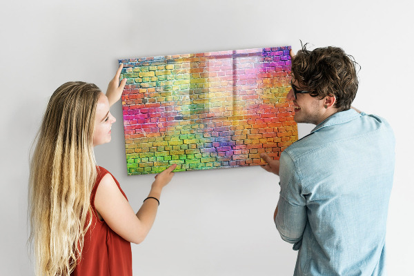 Magnetická psací tabule Barevná stěna s prostorem pro fotografie