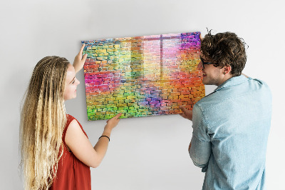 Magnetická psací tabule Barevná stěna s prostorem pro fotografie