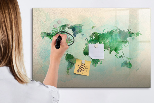 Popisovatelná magnetická tabule Mapování světových vzpomínek