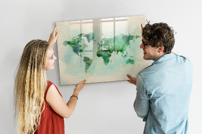 Popisovatelná magnetická tabule Mapování světových vzpomínek