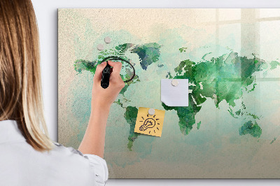 Popisovatelná magnetická tabule Mapování světových vzpomínek