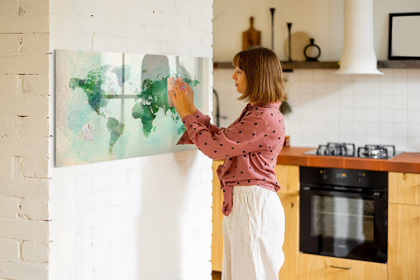 Popisovatelná magnetická tabule Mapování světových vzpomínek