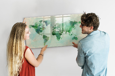 Popisovatelná magnetická tabule Mapování světových vzpomínek