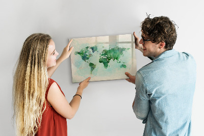 Popisovatelná magnetická tabule Mapování světových vzpomínek