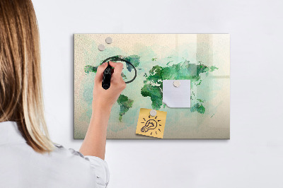 Popisovatelná magnetická tabule Mapování světových vzpomínek