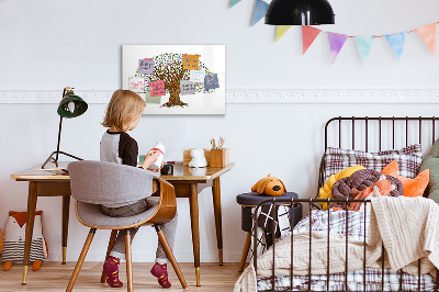 Popisovatelná magnetická tabule Strom vzpomínek s magnety a fixou