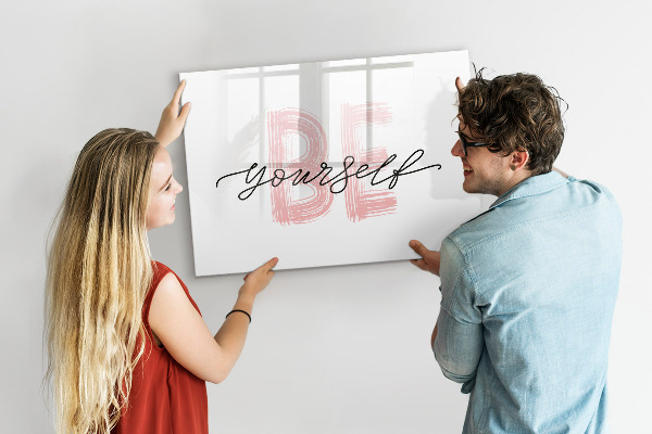 Magnetická psací tabule Inspirativní místo pro vzpomínky a fotografie