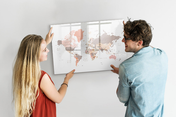 Magnetická psací tabule Mapa vzpomínek s vašimi oblíbenými fotografiemi