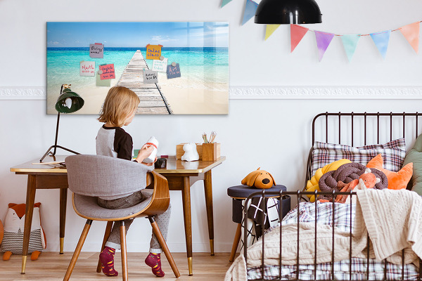 Magnetická psací tabule Pláž se vzpomínkami a fotografiemi
