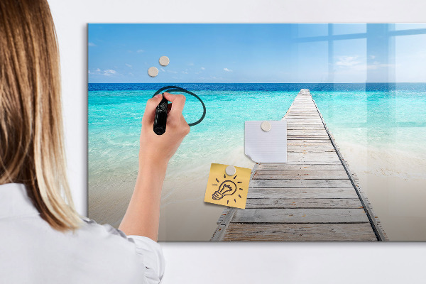 Magnetická psací tabule Pláž se vzpomínkami a fotografiemi