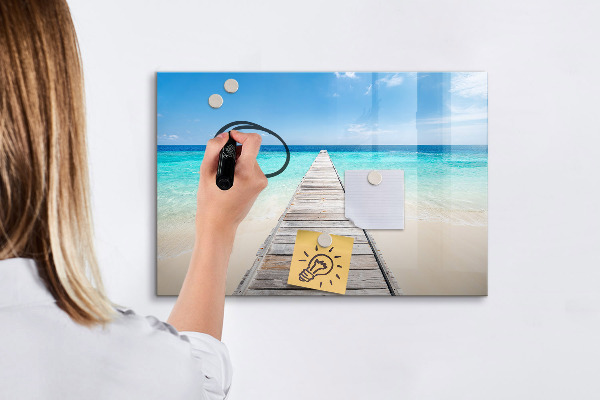 Magnetická psací tabule Pláž se vzpomínkami a fotografiemi