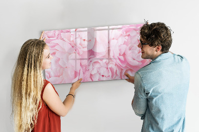 Popisovatelná magnetická tabule Květinový motiv s prostorem pro fotografie