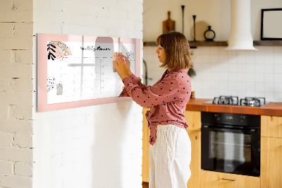 Magnetická psací tabule Měsíční diář s prostorem pro fotografie