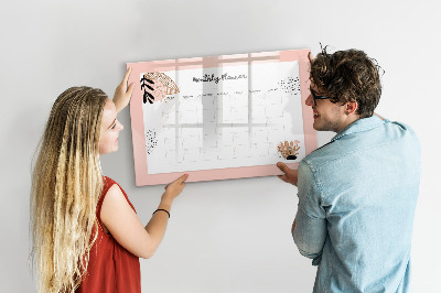 Magnetická psací tabule Měsíční diář s prostorem pro fotografie