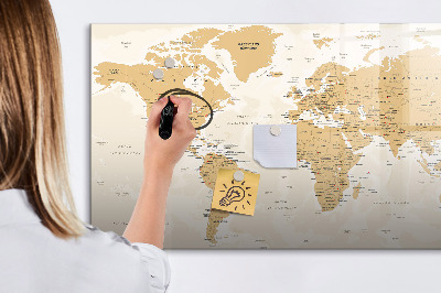 Popisovatelná magnetická tabule Cestovní mapa s místy k označení