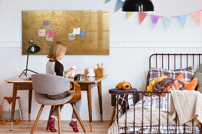 Popisovatelná magnetická tabule Zlatá deska na poznámky a fotografie