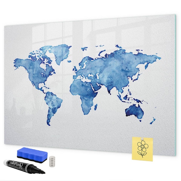 Magnetická psací tabule Mapa světa s osobními vzpomínkami