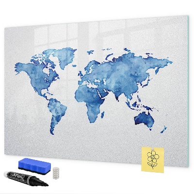 Magnetická psací tabule Mapa světa s osobními vzpomínkami