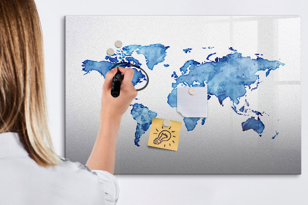 Magnetická psací tabule Mapa světa s osobními vzpomínkami