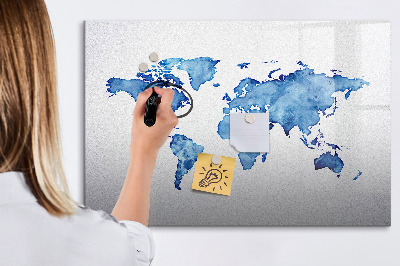Magnetická psací tabule Mapa světa s osobními vzpomínkami